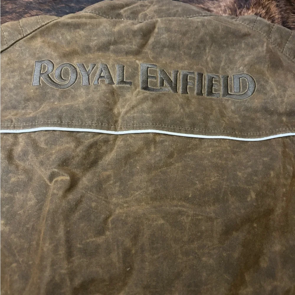 Royal Enfield Panzer Waxed Motorcycle Jacket, Color- Ranger (Brown), Size- XL - Picture 6 of 11